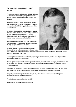 A preview of a PDF biography for Murphy, Timothy Rowley